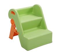 Fockety Escabeau pour Les Enfants, Escabeau Pliable à 2 Marches pour Les Pieds Les Pointilles, Surface de Marche antidérapante. (Green)