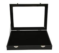 Fockety Étui à Mesurer en Verre Transparent avec Boucle de Verrouillage, Mémoire Décente pour les Cadres de Collecte de Médailles, 1 X Boîtier à Broches (M 300 ml 6,8x9,3 cm / 2,7x3,7 pouce)
