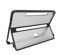 Fockety Étui de Protection Robuste pour Pro 12 2025, Coque Transparente Antichoc avec Support pour Stylo, Compatible avec Station d'accueil pour Clavier (Noir translucide)