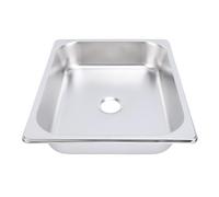 Fockety Évier de Cuisine à Encastrer, évier de Bar carré de 325 X 265 X 65 Mm avec Sortie de 40 Mm, Joint en Caoutchouc, évier sous Plan en Acier Inoxydable 304, (Couleur Acier