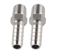 Fockety Exemple Anti-pour Le Fil Masculin Connexion Barb Gelecrochola Adaptation, 2pcs 1/4in Plug d'embrayage Rapide pour Dispositifs Pneumatiques (BSPT1/4-10mm)
