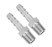 Fockety Exemple Anti-pour Le Fil Masculin Connexion Barb Gelecrochola Adaptation, 2pcs 1/4in Plug d'embrayage Rapide pour Dispositifs Pneumatiques (BSPT1/4-8mm)