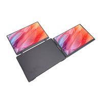 Fockety Extension d'écran Triple pour Ordinateur Portable, Moniteur 15,3 Pouces avec Sacoche Rangement, résolution FHD 1920x1200, Rotation Automatique, Compatible avec 12 à 18,5 Pouces (Prise UE)