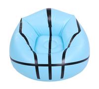 Fockety Fauteuil Poire, Motif de Basket-Ball Bleu, canapé Gonflable en PVC, canapé Gonflable Ergonomique, Chaise Longue Gonflable pour Lire, Regarder des Films