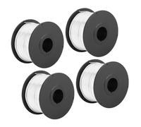 Fockety Fil D'attache en Acier Flexible, Longueur 110 M, Diamètre 0,8 Mm, pour Machine à Attacher, Paquet de 4 pour les Constructeurs et les Entrepreneurs