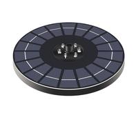 Fockety Fontaine Solaire, 6 W 9 V Flottante 1500 MAh Rechargeable, Pompe de Fontaine à Eau Solaire avec 7 Buses, Lumière de Couleur RVB, pour Jardin, Bassin, Piscine (6W Diamètre 23CM)