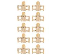 Fockety Formes de Personnes en Bois de Robot en Bois inachevé pour L'artisanat de Peinture de Bricolage, Ensemble de 10 Figurines d'homme Robot Durable, Idéal pour L'animation et L'ornement