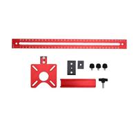 Fockety Gabarit de Coupe Circulaire de Routeur, Diamètre de Coupe Maximum de 400 Mm, Outil de Travail du Bois en Alliage D'aluminium avec Bloc de Limite Mobile et Règle D'échelle Claire