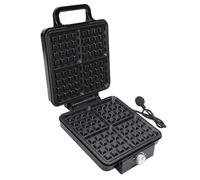 Fockety Gaufrier, Gaufrier 1200 W 4 Tranches en Acier Inoxydable avec Plaque de Cuisson Antiadhésive, Chauffage Rapide, Arrêt Automatique, pour Petits Déjeuners en Famille