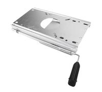 Fockety Glissière de Siège de Bateau, Support de Siège de Bateau en Aluminium avec Glissière, Support de Siège de Bateau pour Piédestal de Siège de Bateau Standard de 5,3 X 5,3"