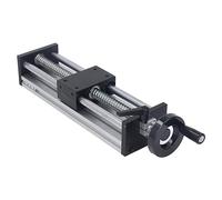 Fockety Guidage linéaire sur Rail CNC, M5 200mm Course de Haute précision, actionneur Coulissant linéaire, Table coulissante transversale pour fraiseuse CNC, Machine à Graver