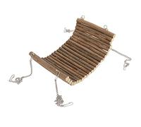 Fockety Hamac Balançoire en Bois pour Hamster, Grand Espace, avec Chaîne Suspendue en Métal, Balançoire de Jeu D'escalade pour Animaux de Compagnie Mignons pour Hamsters, Souris, Perroquets (15*30CM)