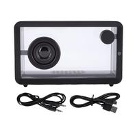 Fockety Haut-Parleur Transparent, Design Transparent Unique avec éclairage RVB Dynamique et Autonomie de 12 Heures, pour Un Streaming sans Fil Portable et Une Ambiance de fête.