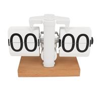 Fockety Horloge de Bureau à Bascule, Horloge Numérique à Bascule Automatique Horloge Rabattable Rétro Horloge à Bascule Vintage avec Base Antidérapante pour la Maison Salon Bureau