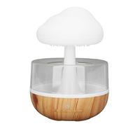 Fockety Humidificateur de Nuage de Pluie, 7 Couleurs de lumière Nocturne 500ml Humidificateur de Champignon 2 en 1, débit d'eau Ajustable Silencieux Anti-Stress Diffuseur de Nuage de Pluie