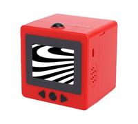 Fockety Imprimante d'autocollants IA, Machine à créer des Autocollants à Commande vocale avec écran de 6 cm, Mini imprimante Thermique 3,1 x 11 x 22,5 Pouces pour Loisirs créatifs (Rouge)