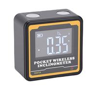 Fockety Inclinomètre Numérique, Précision de 0,2 °, Conception à 4 Côtés, Affichage rétroéclairé VA, Transmission, avec Base Magnétique à Rainure en Forme de V, pour Cadre de Scie à