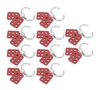 Fockety Isolation en Aluminium à 6 Trous de Troupeau de Lock-out pour les Lieux D'inflamme à Usage Sûr, 10pcs Calange de sécurité Rouge pour Plusieurs Travailleurs