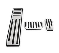 Fockety Jeu de Patins de Pédale pour Model S Model X, Patins de Repose-Pieds de Frein D'accélérateur en Acier Inoxydable en Caoutchouc Antidérapant Couvre-pédales Accessoires