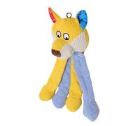Fockety Jouet à Mâcher Interactif Grincheux, Jouets à Mastication de Chien de Forme Animale avec Papier Sonore intégré pour Le Jeu de Mastication de Dentition, PP Tissu Durable en Coton (Yellow)