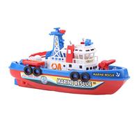 Fockety Jouet de Canot de Pompiers pour Enfants avec Une Lumière Sonore et Flash, Un Jouet de Bateau de Bateau à Navire à Pulvérisation électrique pour Piscine et Lac, Pompe