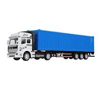 Fockety Jouet de Voiture Modèle de Camion Conteneur en Alliage Hautement simulé avec Carrosserie Amovible pour Enfants, Jaune/Rouge/Bleu/Gris, 12,2 X 3,1 X 2 Pouces (Blue)