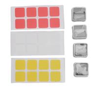 Fockety Keycaps à Double Calque, 4pcs Keycap de Clavier Mécanique avec Couvercle Transparent Autocollants Amovibles de Bricolage, Touches de Remplacement du Clavier Compatibles avec la (Black)