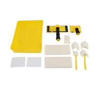 Fockety Kit de 12 outils pour bordures de peinture, comprenant un outil de finition, un tampon pour peindre les angles des murs et des plafonds, une poignée rotative à 360°