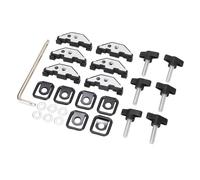 Fockety Kit de Boulons et Clips D'Écrou Rigides, Charge de Travail de 200 Lb, Vis à Oreilles à Retrait Rapide Avec Anneaux D'Arimage en, Pourjk Yj Tj JKU 95-18, Kit de Boulons