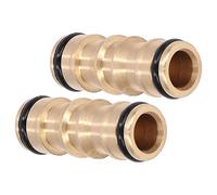 Fockety Kit de Connecteur Rapide de Tuyau en Laiton Mâle à Mâle pour un Assemblage Facile, 2 Pièces de Joint de Tube de 1/2 Pouces pour le Lavage de Voiture, Raccord de Tuyau