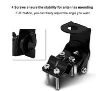 Fockety Kit de Montage D'antenne de Voiture en Acier Inoxydable pour émetteur-récepteur Radio Bidirectionnel, Rotation Complète, Installation Stable, Facile à Utiliser pour Porte Arrière de Voiture,