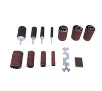 Fockety Kit de Tambour de Ponçage, Tambours en Caoutchouc et en Acier Inoxydable avec Manchons en Alumine pour Perceuses et Outils Rotatifs, avec Tambours de 1/2 Po, 3/4 Po, 1 et