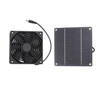 Fockety Kit de Ventilateur à Panneau Solaire, Ventilateur d'état Solaire Étanche 3 W, Portable avec Maille de Protection en Métal, Ventilarice d'Extraction à énergie