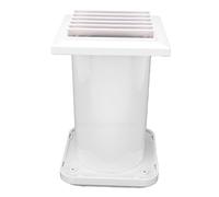 Fockety Kit de Ventilation Carrée Passive à Travers le Mur, Couvercle D'aération Extérieur, Hotte Murale Extérieure avec Tuyau et Persiennes pour la Maison, la Chambre à Coucher, le