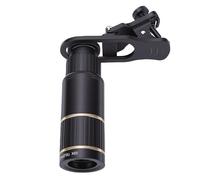 Fockety Kit d'objectifs pour Smartphone : téléobjectif 22x, fisheye 198° | macro 15x, Alliage d'aluminium et verre optique, idéal pour les voyages et la randonnée, objectif grand angle 0,63x