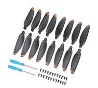 Fockety Lames de Rechange pour Drone, Faible Bruit, Accessoires de Stockage de Fléchettes pour Mini Vol Haute Puissance, 16 Hélices, 24 Vis, 2 Tournevis