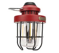 Fockety LANCERNE De Camping, Lampe De Camping LED Portable à Intensité Variable, Lanterne Vintage Étanche IPX4 RECHARGable De Type C AVEC 3 Modes d'Éclairage Pour Cour, Terrasse, Pelouse (Rouge