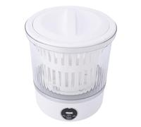 Fockety Laveuse de Sous-vêtements, Mini-lavage Portable sans Fil Rechargeable de 3 L, Machine à Laver Compacte Blanche avec Batterie à écran Tactile LED pour Appartement, Dortoir