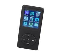 Fockety Lecenteur Mp3 Leceneur MP4, Fils Portable sans Perte, Écran LCD de 1,8 Pouces, Leceneur Mp3 MP4, Prize en Charge d'un Petite Carte Mémoire, Lecenteur de Muque Pourfants (Black)