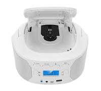 Fockety Lecteur CD Portable, Lecteur CD Bluetooth à Chargement par Le Haut avec câble USB et câble Audio, entrée auxiliaire MP3 et Radio FM pour la Maison, Les Voyages et la Voiture (Prise UE)