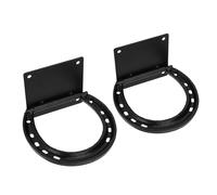 Fockety Lot de 2 Anneaux d'attache pour Chevaux, Anneaux d'attache en Croix en Acier Massif à Fixer au Mur avec 8 vis et Tubes d'expansion, Accessoires Polyvalents pour l'écurie