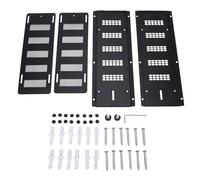 Fockety Lot de 2 Couvercles D'aération pour Vide, évent de Fondation en Acier galvanisé Robuste avec Amortisseur et écran en Maille pour Sous-sol Standard de 40,6 X 15,2 Cm, Garage,