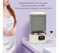 Fockety Machine à Laver Portable, Mini Laveuse sans Fil Rechargeable de 2 L avec Options D'essorage et de Lumière Rouge Bleue, pour Voyage, Appartement, Dortoir, Soutiens-gorge, (Beige)