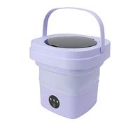 Fockety Machine à Laver Portable, Mini Machine à Laver Pliable de 6,5 L avec Essoreuse et 3 Modes, Laveuse Portable à Nettoyage en Profondeur pour Camping-Car, Appartement, Dortoir (Violet)