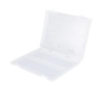 Fockety Mallette de Projet Portable, Boîte de Rangement en Plastique Transparent Empilable pour Fichiers A4 avec Couvercles, Bac de Rangement pour Documents Photo, Scrapbooking, (A4)