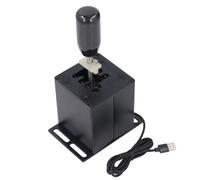 Fockety Manette de Vitesse de Simulateur USB PC pour G27 G29 T300, Manette de Vitesse Séquentielle H au Volant avec Accessoires à Vis, Jeux de Course Sim PC USB Simulator Racing Shifter