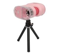 Fockety Microscope de Poche, 2,0 Pouces 1000x HD Microscope Portatif Tenu dans la Main d'enfants avec Trépied RÉGLABLE, Rechargeable Tenu dans la Source Principale de Lumière LED (Pink)