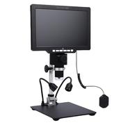 Fockety Microscope Numérique, Grossissement 2000X 10,1" IPS HDMI LCD, Caméra de Microscope à Souder pour Réparation électronique avec écran, Appareil Photo 12 MP, (avec Batterie Prise UE 220V)