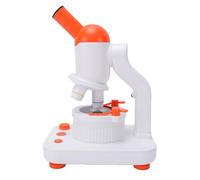 Fockety Microscope pour Enfants, Microscope éducatif pour Enfants à Grossissement 40X à 400X, Jouet Scientifique avec Double éclairage LED, Kit de Diapositives pour