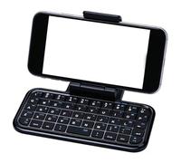 Fockety Mini Clavier, Clavier Bluetooth Filaire Double Mode, Compact Portable de Voyage Rechargeable 300 MAh pour Smart TV, Projecteur, PC, Smartphone, Bureau, Maison (Noir rétroéclairé)